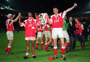 Ian Wright and Andy Linighan, the scorer of the winning goal Ian Wright and Andy Linighan, the scorer of the winning goal