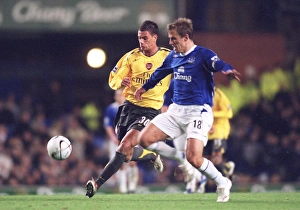 Jeremie Aliadiere (Arsenal) Phil Neville (Everton) Jeremie Aliadiere (Arsenal) Phil Neville (Everton)
