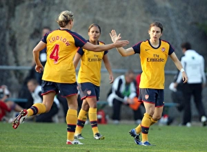Karen Carney celebrates scoring her 2nd goal for Arsenal Karen Carney celebrates scoring her 2nd goal for Arsenal