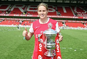 Kelly Smith (Arsenal) with the FA Cup Trophy Kelly Smith (Arsenal) with the FA Cup Trophy