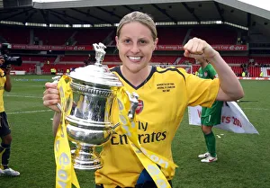 Kelly Smith (Arsenal) with the FA Cup Trophy Kelly Smith (Arsenal) with the FA Cup Trophy