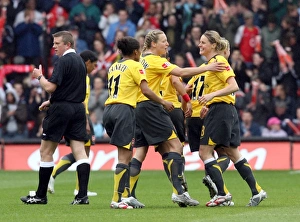 Kelly Smith celebrates scoring Arsenals 1st goal her 1st with Jayne Ludlow Kelly Smith celebrates scoring Arsenals 1st goal her 1st with Jayne Ludlow