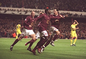 Kolo Toure celebrates scoring Arsenals 1st goal with Cesc Fabregas Kolo Toure celebrates scoring Arsenals 1st goal with Cesc Fabregas