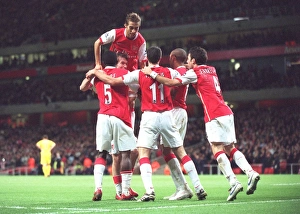 Kolo Toure celebrates scoring Arsenals 2nd goal with Mathieu Flamini Kolo Toure celebrates scoring Arsenals 2nd goal with Mathieu Flamini