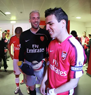 Manuel Almunia and Cesc Fabregas (Arsenal) Manuel Almunia and Cesc Fabregas (Arsenal)