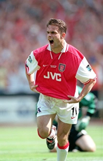 Marc Overmars celebrates scoring the 1st Arsenal Goal Marc Overmars celebrates scoring the 1st Arsenal Goal