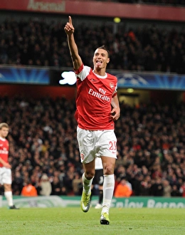 Marouane Chamakh celebrates scoring the 5th Arsenal goal. Arsenal 5:1 Shakhtar Donetsk Marouane Chamakh celebrates scoring the 5th Arsenal goal. Arsenal 5:1 Shakhtar Donetsk