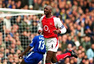 Patrick Vieira celebrates scoring Arsenals 1st goal Patrick Vieira celebrates scoring Arsenals 1st goal
