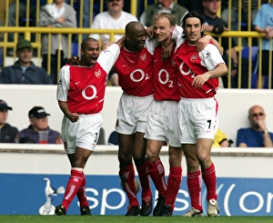 Patrick Vieira celebrates scoring Arsenals 1st goal with Robert Pires Patrick Vieira celebrates scoring Arsenals 1st goal with Robert Pires
