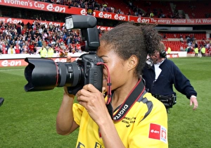 Rachel Yankey (Arsenal) takes a few pictures after the match Rachel Yankey (Arsenal) takes a few pictures after the match