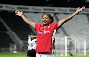 Rachel Yankey celebrates scoring Arsenals 7th goal her 2nd Rachel Yankey celebrates scoring Arsenals 7th goal her 2nd