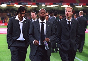 Robert Pires, Sylvain Wiltord and Dennis Bergkamp (Arsenal Robert Pires, Sylvain Wiltord and Dennis Bergkamp (Arsenal