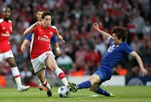 Images Dated 6th May 2009: Samir Nasri (Arsenal) Ji-Sung Park (Man Utd)