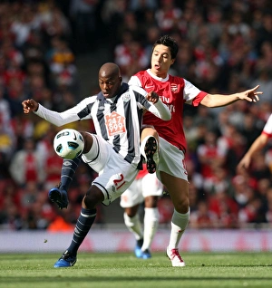 Samir Nasri (Arsenal) Youssouf Mulumbu (WBA). Arsenal 2:3 West Bromwich Albion Samir Nasri (Arsenal) Youssouf Mulumbu (WBA). Arsenal 2:3 West Bromwich Albion