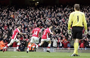 Samir Nasri celebrates scoring Arsenal and his 2nd Samir Nasri celebrates scoring Arsenal and his 2nd