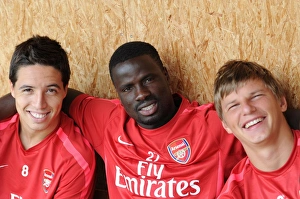 Samir Nasri, Emmanuel Eboue and Andrey Arshavin (Arsenal). Arsenal Training Camp Samir Nasri, Emmanuel Eboue and Andrey Arshavin (Arsenal). Arsenal Training Camp