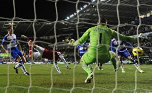 Santi Cazorla scores his 1st goal, Arsenals 2nd, past Adam Federici (Reading). Reading 2:5 Arsenal Santi Cazorla scores his 1st goal, Arsenals 2nd, past Adam Federici (Reading). Reading 2:5 Arsenal