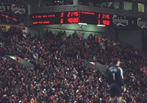 The scoreboard shows the full time score The scoreboard shows the full time score
