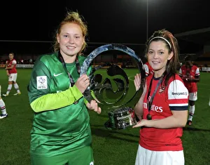 Sophie Harris and Bianca Bragg (Arsenal) celebrate after the match. Arsenal Ladies 1 Sophie Harris and Bianca Bragg (Arsenal) celebrate after the match. Arsenal Ladies 1