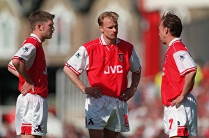 Stephen Hughes, Dennis Bergkamp and David Platt (Arsenal) Stephen Hughes, Dennis Bergkamp and David Platt (Arsenal)
