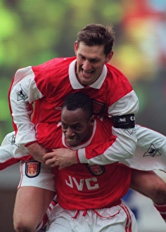 Tony Adams and Ian Wright celebrate an Arsenal goal Tony Adams and Ian Wright celebrate an Arsenal goal