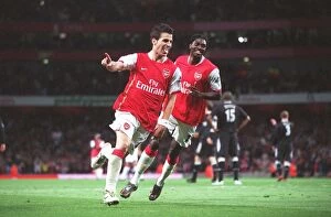 Images Dated 18th April 2007: Unstoppable Arsenal: Fabregas and Adebayor's Brilliant Performance in Arsenal's 3-1 Victory Over
