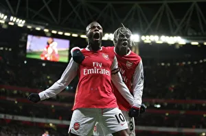 William Gallas celebrates scoring Arsenals 1st goal with Bacary Sagna William Gallas celebrates scoring Arsenals 1st goal with Bacary Sagna