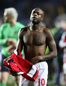 William Gallas throws his shirt to the Arsenal fans after the match William Gallas throws his shirt to the Arsenal fans after the match