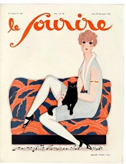 Art Deco Collection: 1910s France Le Sourire Magazine Cover
