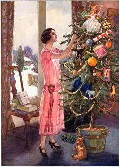1920s UK trees decorations womens dresses flappers illustrations 1920s UK trees decorations womens dresses flappers illustrations