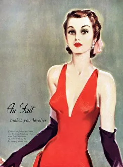 1940s UK au fait womens dresses gloves For sale as Framed Prints