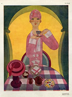 Art Deco Tea Drinking 1926 1920s Spain cc art deco tea drinking afternoon Art Deco Tea Drinking 1926 1920s Spain cc art deco tea drinking afternoon