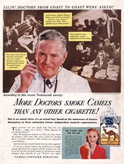 Camels 1946 1940s USA cigarettes smoking medical Camels 1946 1940s USA cigarettes smoking medical