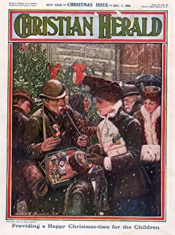 Christian Herald 1904 1900s USA shopping street-sellers magazines Christian Herald 1904 1900s USA shopping street-sellers magazines