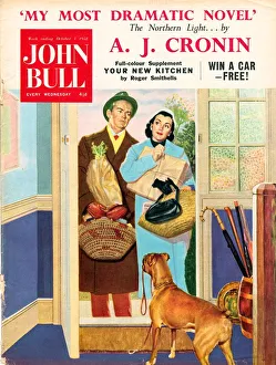 John Bull 1950s UK dogs walking the magazines pets family John Bull 1950s UK dogs walking the magazines pets family