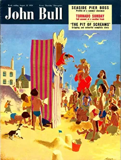 John Bull 1950s UK holidays seaside beaches seaside punch and judy puppets magazines John Bull 1950s UK holidays seaside beaches seaside punch and judy puppets magazines
