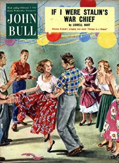 John Bull 1950s UK line country square party magazines dancing John Bull 1950s UK line country square party magazines dancing