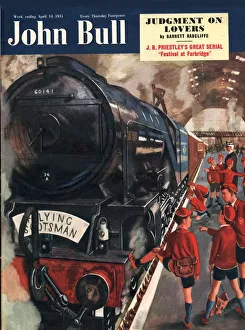 John Bull 1951 1950s UK the flying scotsman, trains stations magazines John Bull 1951 1950s UK the flying scotsman, trains stations magazines