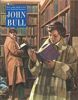 John Bull 1952 1950s UK love libraries library people reading books magazines John Bull 1952 1950s UK love libraries library people reading books magazines