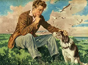 John Bull 1953? 1950s UK womens magazine story illustrations pets dogs lonely teenagers John Bull 1953? 1950s UK womens magazine story illustrations pets dogs lonely teenagers