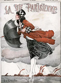 La Vie Parisienne 1918 1910s France Rene Vincent illustrations magazines winds windy La Vie Parisienne 1918 1910s France Rene Vincent illustrations magazines winds windy