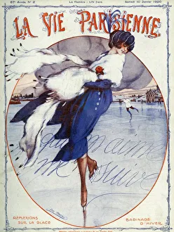 La Vie Parisienne 1920 1920s France Leo Pontan magazines illustrations ice-skating La Vie Parisienne 1920 1920s France Leo Pontan magazines illustrations ice-skating