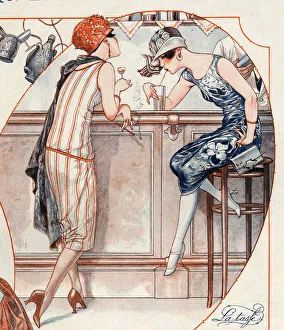 La Vie Parisienne 1925 1920s France girls drinking bars gossiping chatting cocktails La Vie Parisienne 1925 1920s France girls drinking bars gossiping chatting cocktails