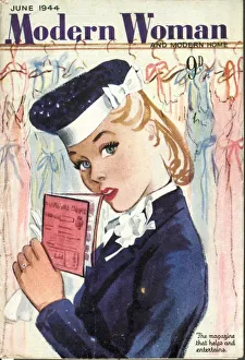 Modern Woman 1944 1940s UK womens ration book rationing portraits magazines Modern Woman 1944 1940s UK womens ration book rationing portraits magazines