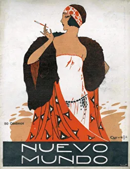 Nuevo Mundo 1923 1920s Spain cc magazines women womens wraps holders art Deco flappers Nuevo Mundo 1923 1920s Spain cc magazines women womens wraps holders art Deco flappers