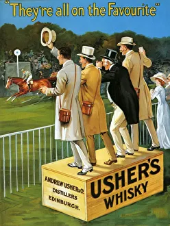 Ushers 1911 1910s UK whisky alcohol whiskey advert Ushers Scotch Scottish racing Ushers 1911 1910s UK whisky alcohol whiskey advert Ushers Scotch Scottish racing