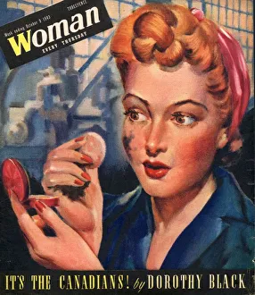 Woman 1943 1940s UK women at war factory workers factories WW2 magazines Woman 1943 1940s UK women at war factory workers factories WW2 magazines