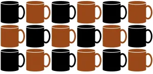Black and brown Coffee and Tea Mugs hot drink mug design Black and brown Coffee and Tea Mugs hot drink mug design