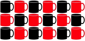 Black and Red Coffee and Tea Mugs hot drink mug design Black and Red Coffee and Tea Mugs hot drink mug design