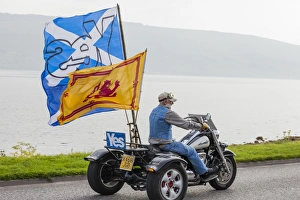 A Yes supporter during the 2014 Referendum in Inveraray, Argyll & Bute A Yes supporter during the 2014 Referendum in Inveraray, Argyll & Bute